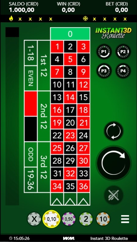 Instant 3D Roulette