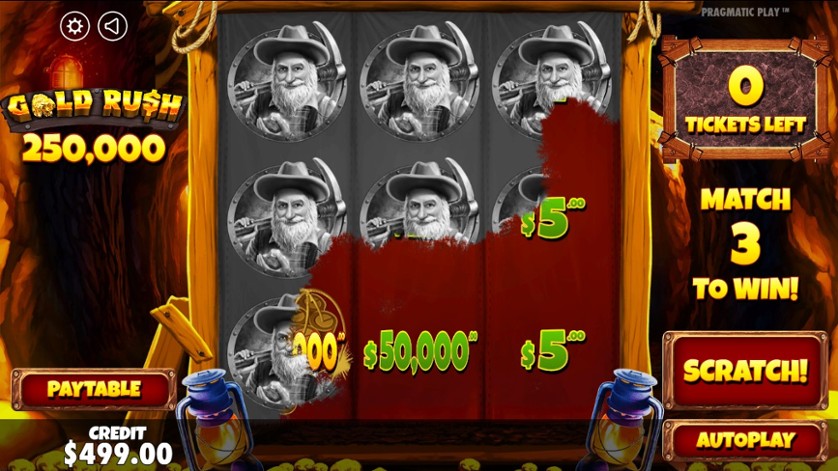 Gold Rush Scratchcard Gold Rush Scratchcard