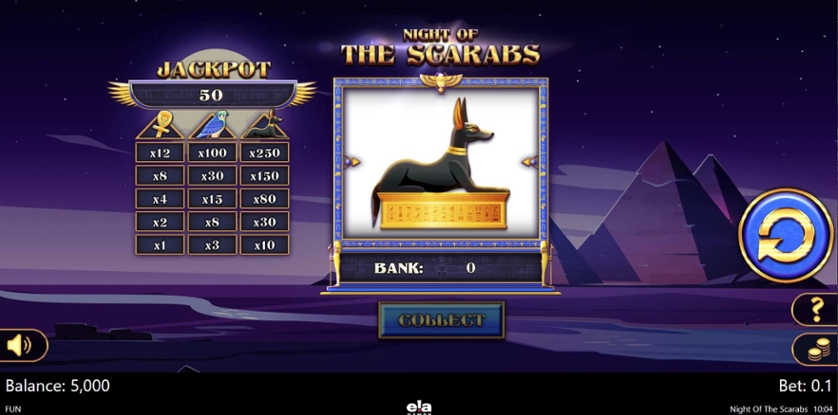 Night of the Scarabs — Juega 100% gratis en modo demo 2 Night of the Scarabs