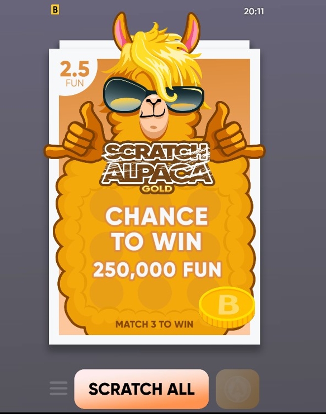 Scratch Alpaca Gold
