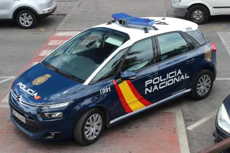 Police car in a search