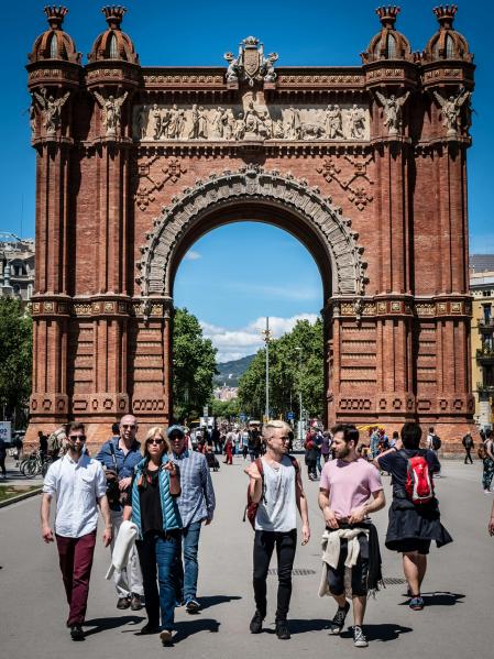 Turistas en Girona