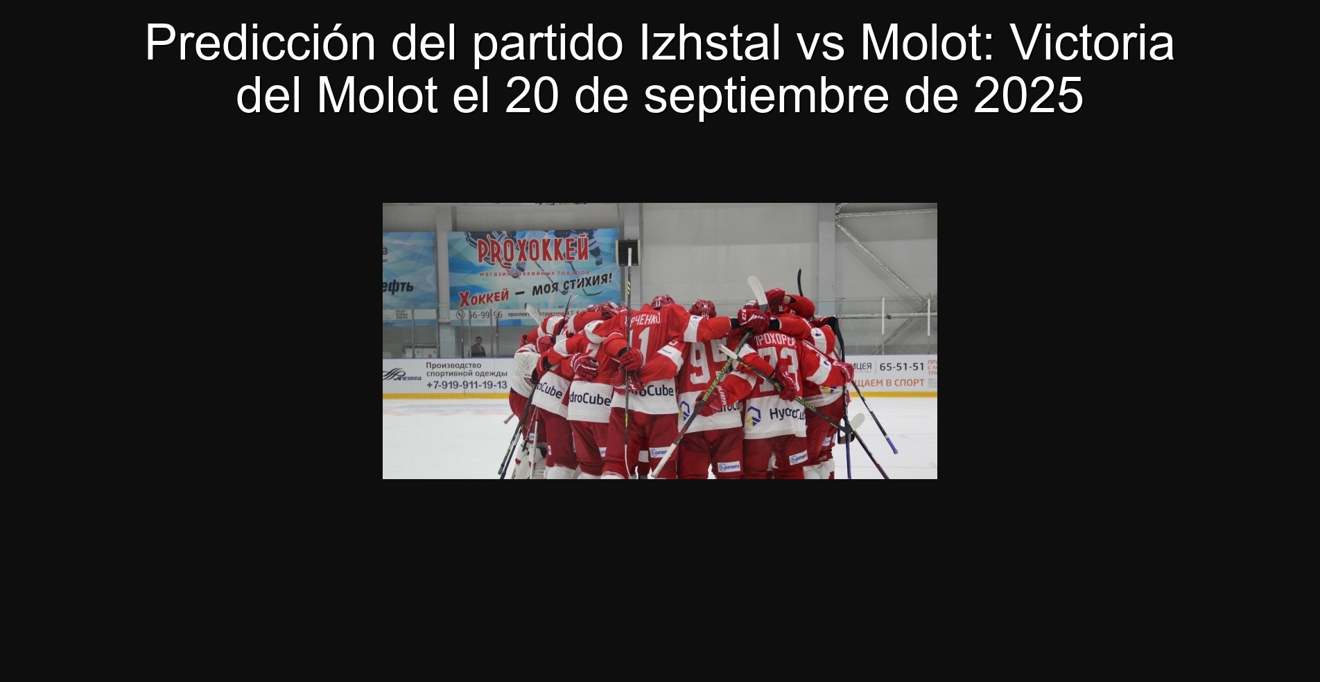 Izhstal party prediction vs Molot: Molot Victoria on September 20, 2025
