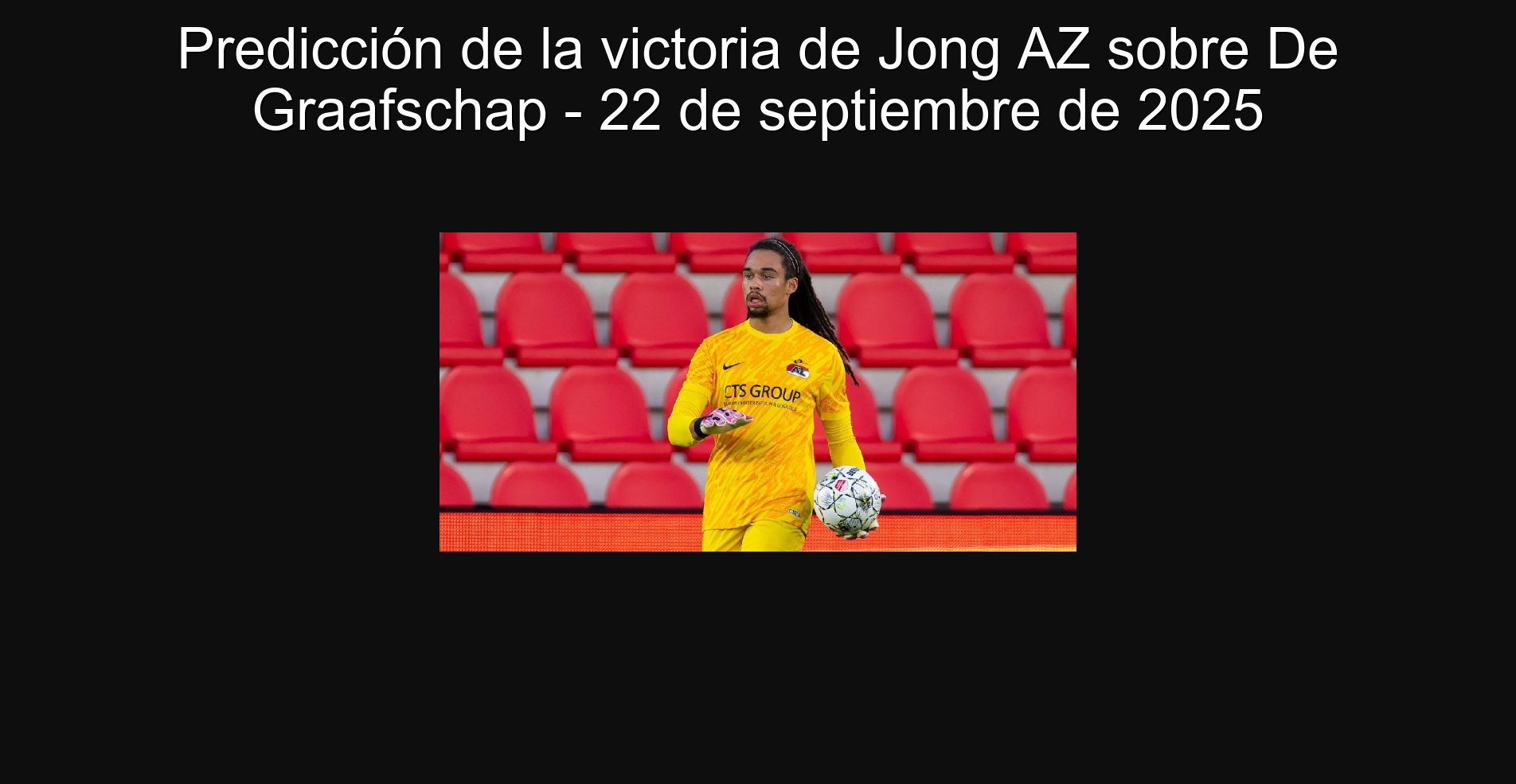 Jong Az's victory prediction over Graafschap - September 22, 2025