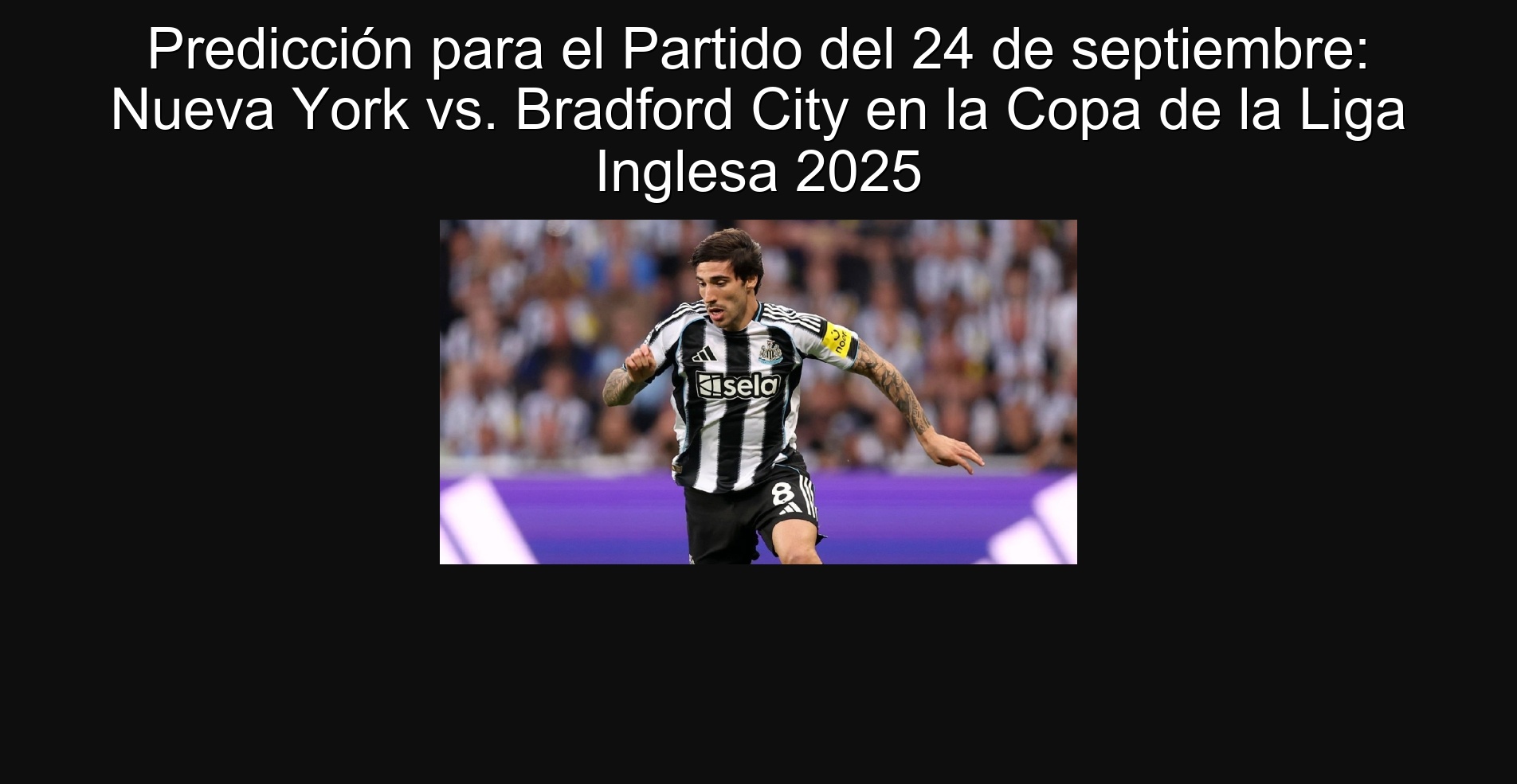 Predicción para el Partido del 24 de septiembre: Nueva York vs. Bradford City en la Copa de la Liga Inglesa 2025 1 Predicción para el Partido del 24 de septiembre: Nueva York vs. Bradford City en la Copa de la Liga Inglesa 2025