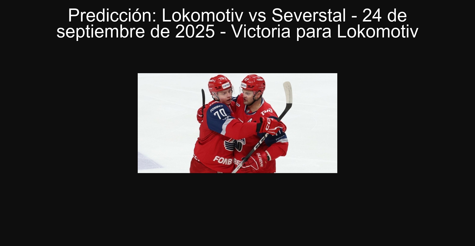 Prediction: Lokomotiv vs Seversal - September 24, 2025 - Victoria for Lokomotiv