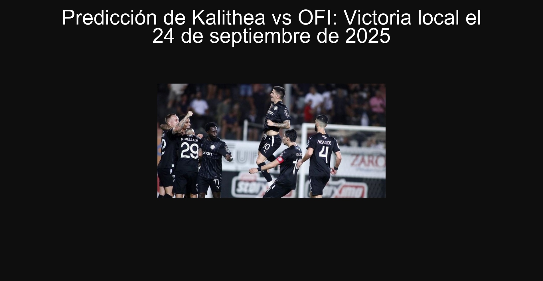 Kalithea vs OFI Prediction: Local Victoria on September 24, 2025