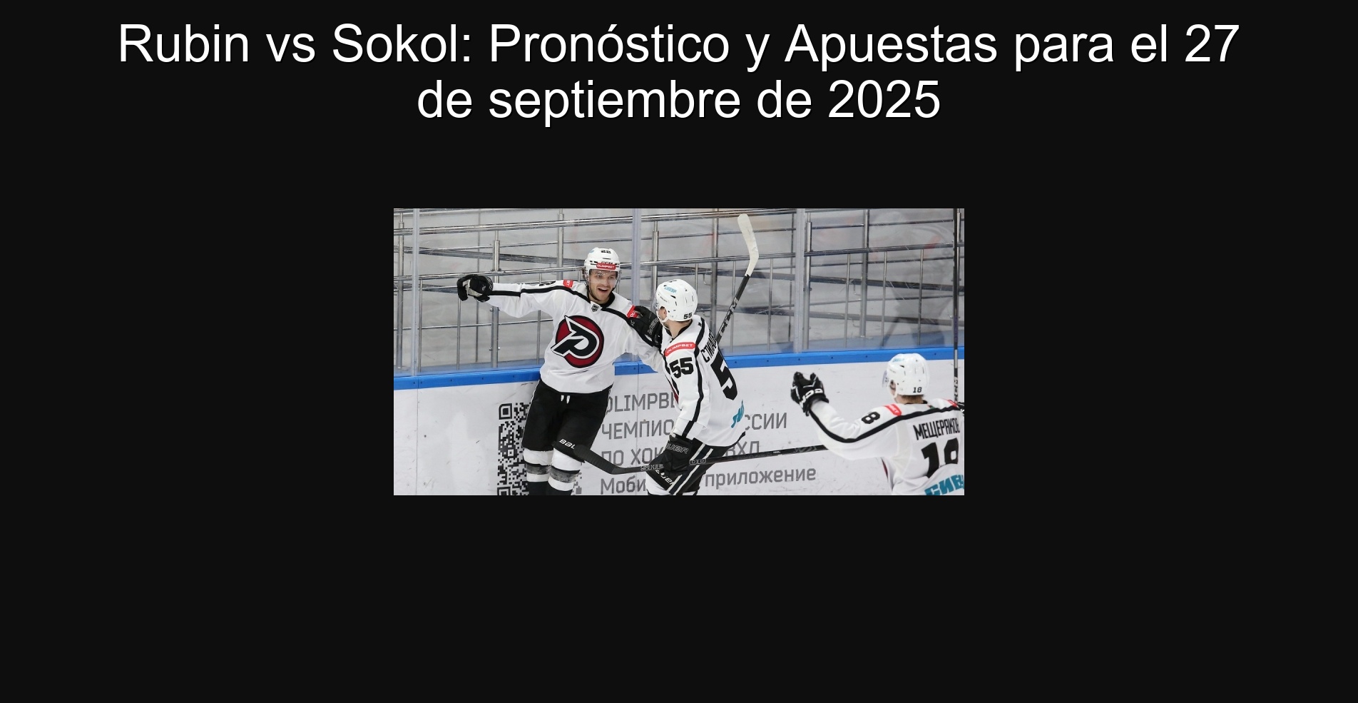 Rubin vs Sokol: Pronóstico y Apuestas para el 27 de septiembre de 2025 1 305607