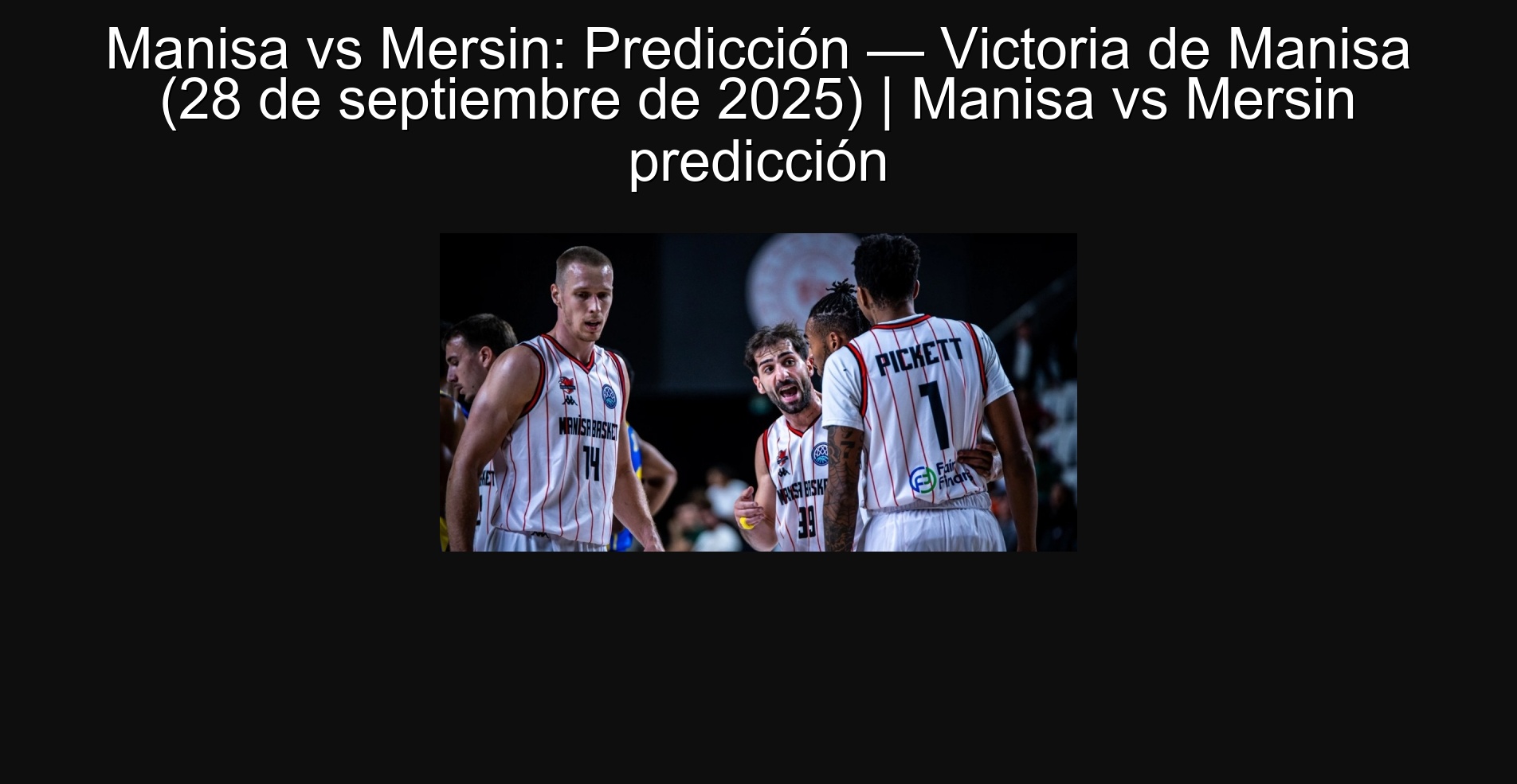 Manisa vs Mersin: Predicción — Victoria de Manisa (28 de septiembre de 2025) | Manisa vs Mersin predicción 1 Manisa vs Mersin: Predicción — Victoria de Manisa (28 de septiembre de 2025) | Manisa vs Mersin predicción