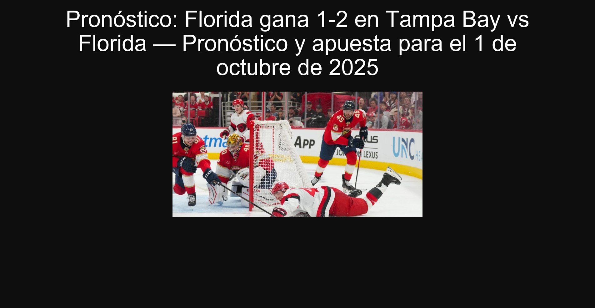 Forecast: Florida wins 1-2 in Tampa Bay vs Florida-forecast and bet for October 1, 2025 1 307134