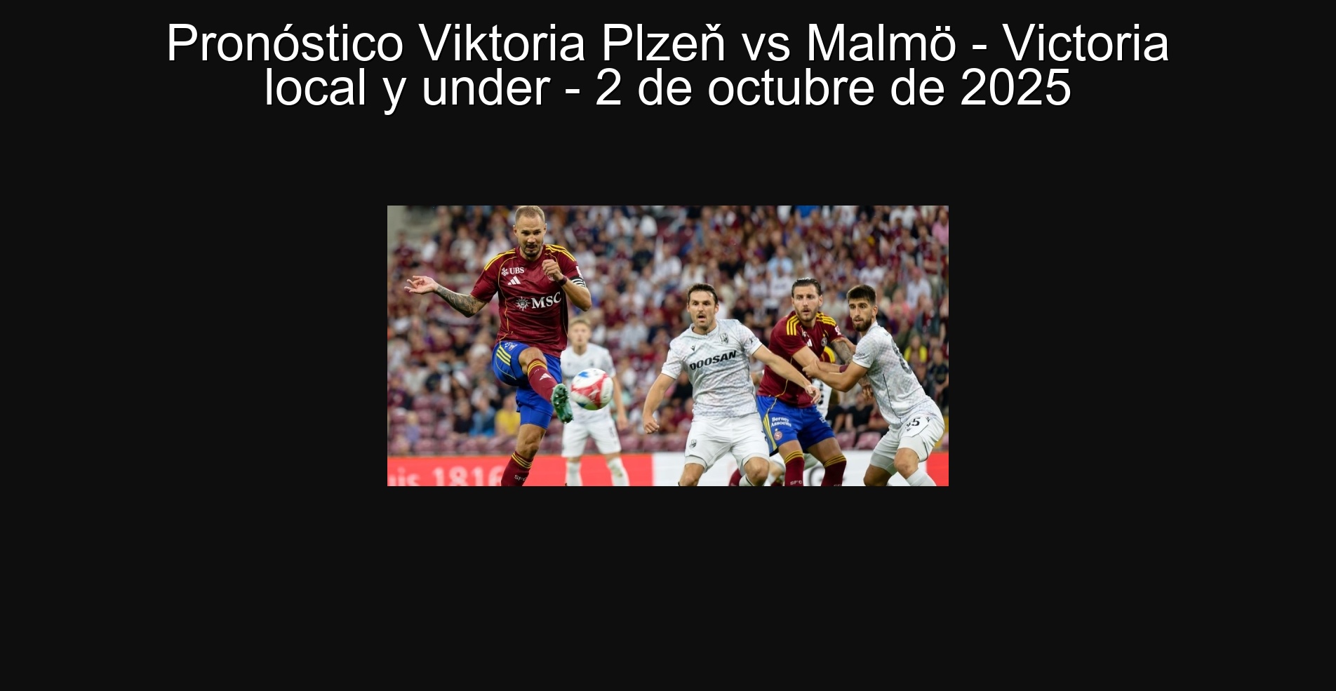 Viktoria Plzeň vs Malmö - Local Victoria and Under - October 2, 2025 1 307797