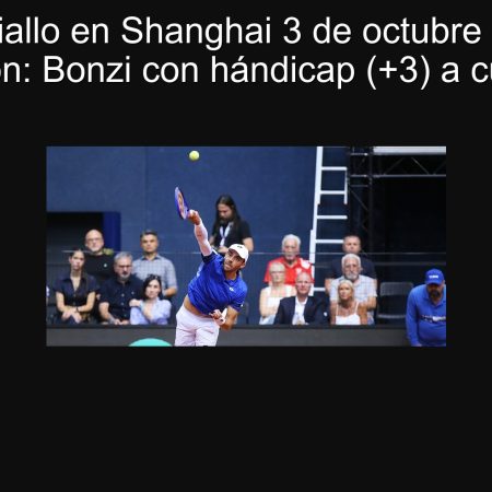 Bonzi vs Diallo in Shanghai October 3, 2025 – Prediction: Bonzi with handicap (+3) A quota 1.85