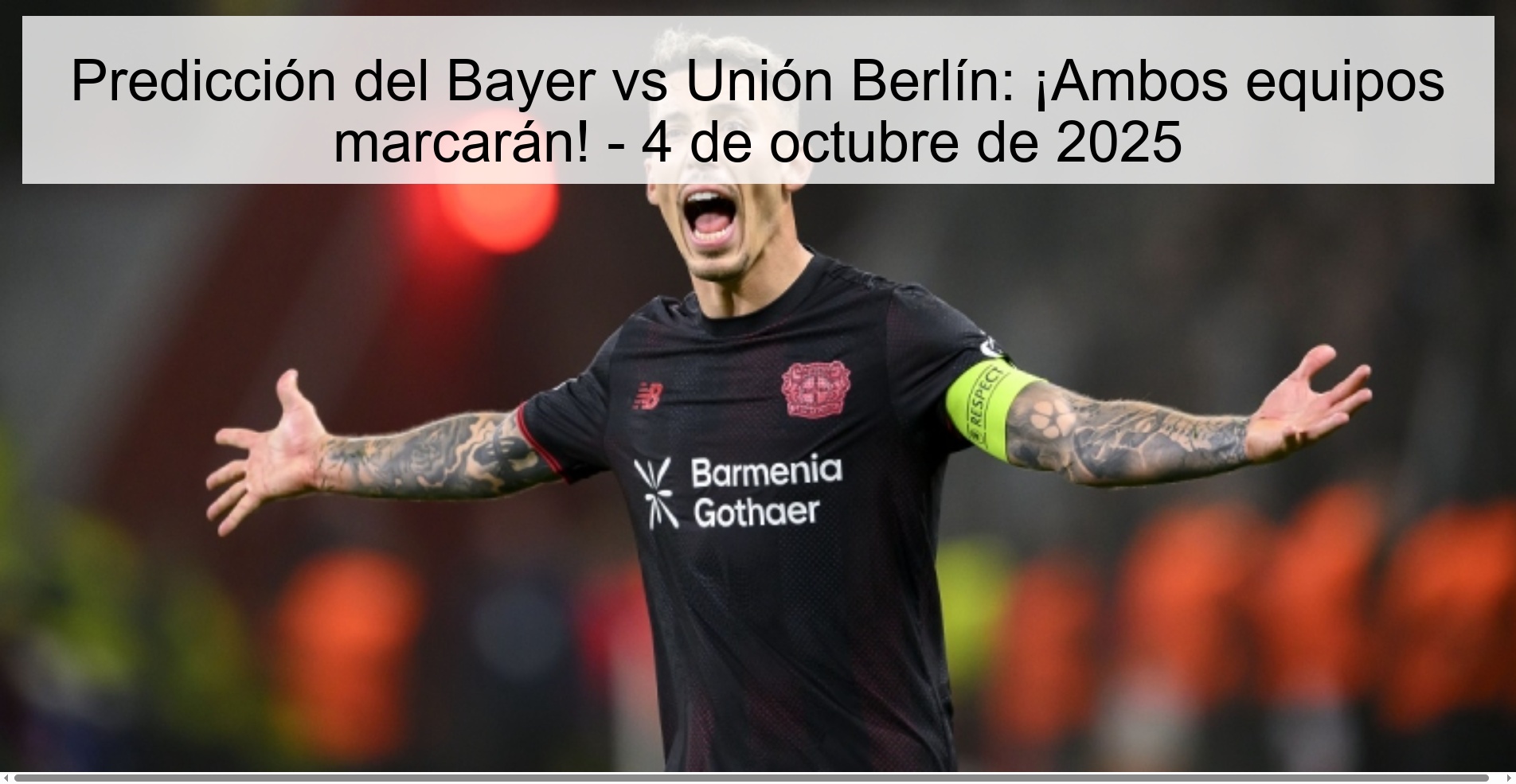 Bayer Prediction VS Unión Berlin: Both teams will mark! - October 4, 2025