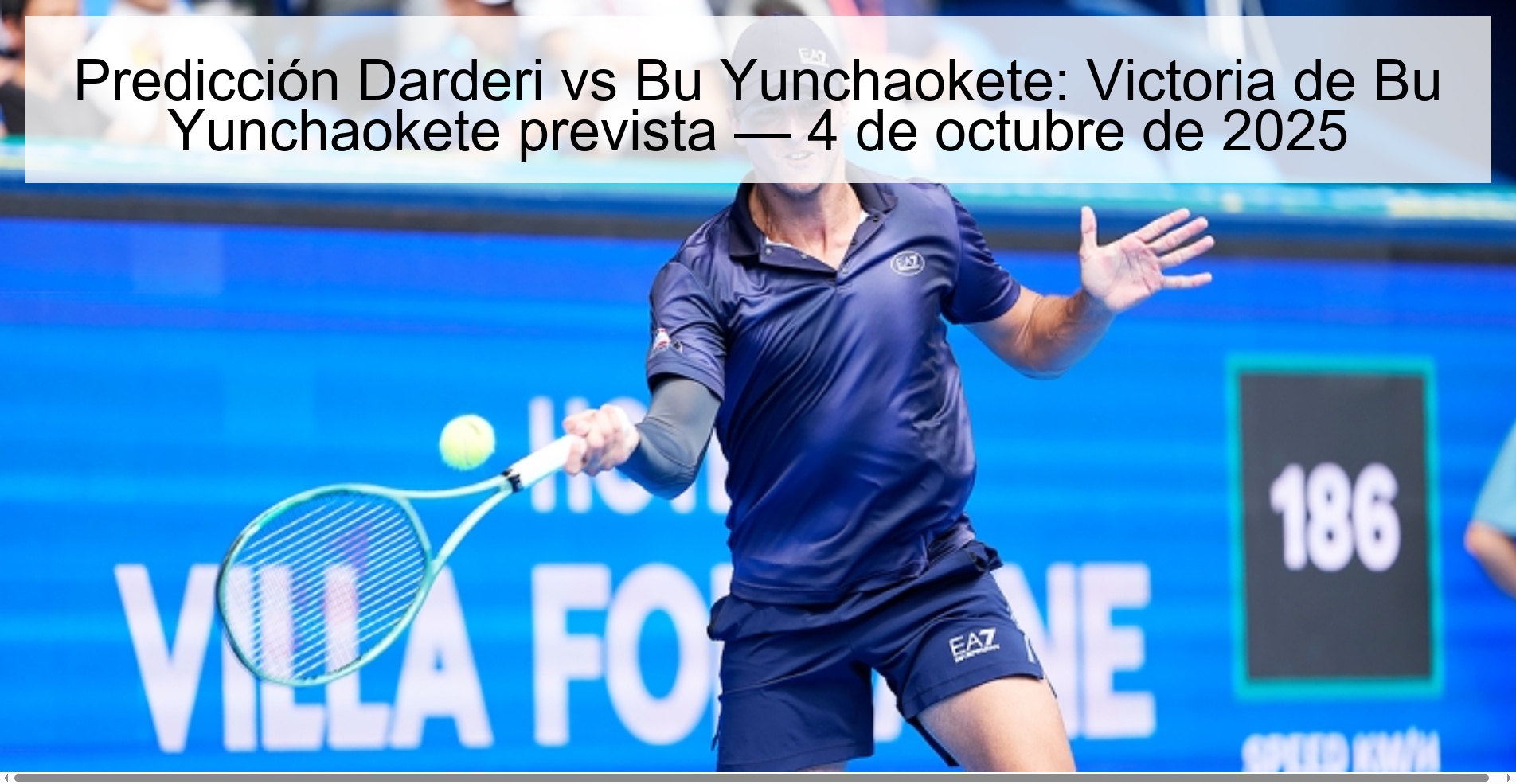 Predicción Darderi vs Bu Yunchaokete: Victoria de Bu Yunchaokete prevista — 4 de octubre de 2025 1 308495