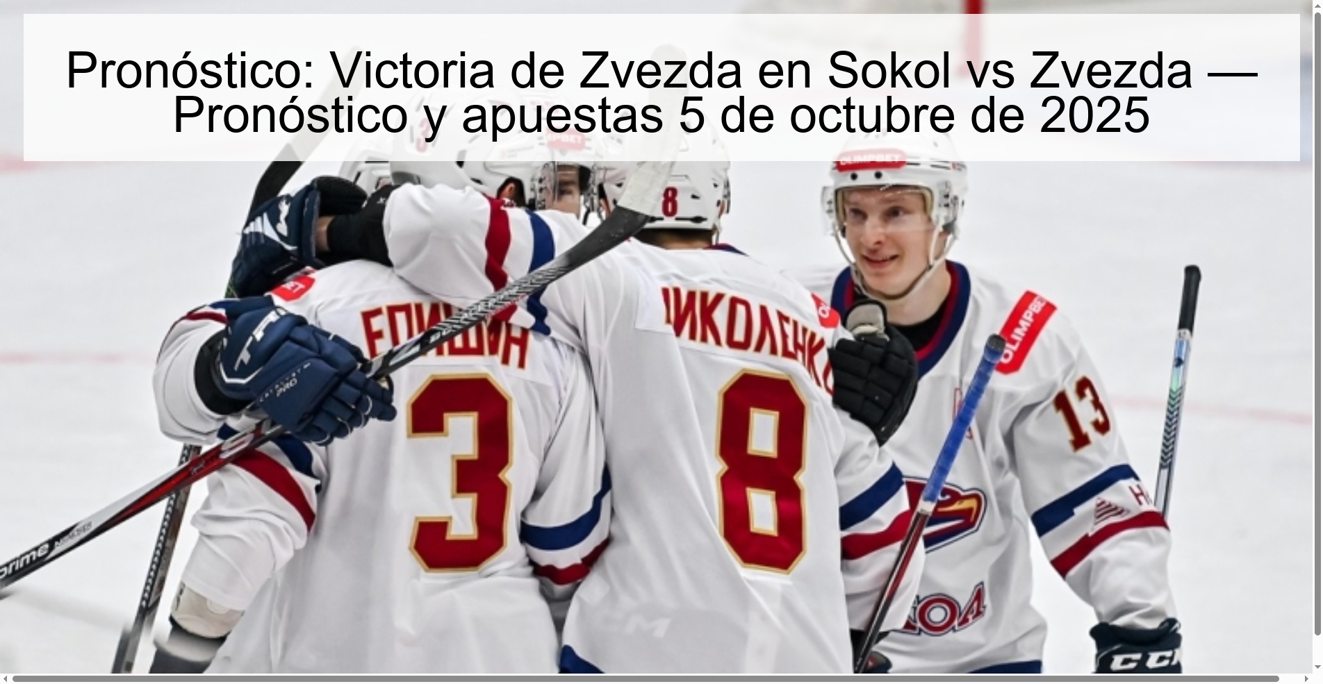 Pronóstico: Victoria de Zvezda en Sokol vs Zvezda — Pronóstico y apuestas 5 de octubre de 2025 1 Pronóstico: Victoria de Zvezda en Sokol vs Zvezda — Pronóstico y apuestas 5 de octubre de 2025