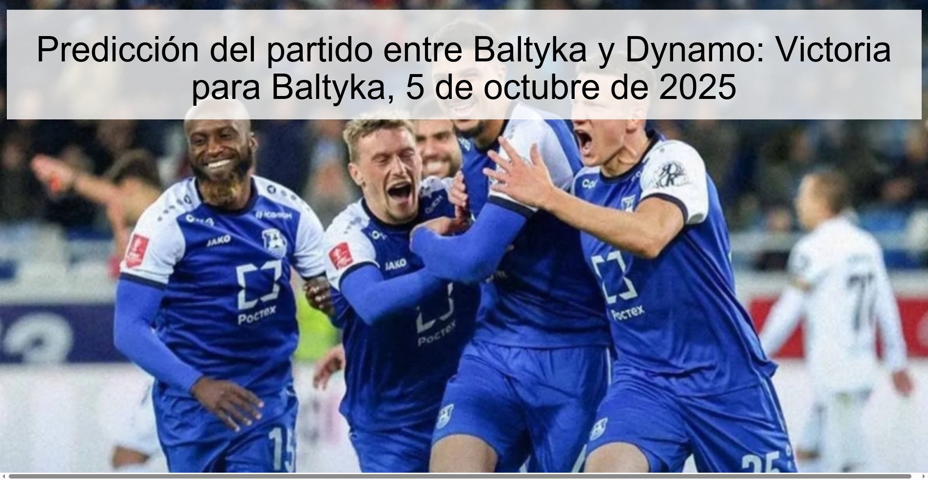 Prediction of the match between Baltyka and Dynamo: Victoria for Baltyka, October 5, 2025