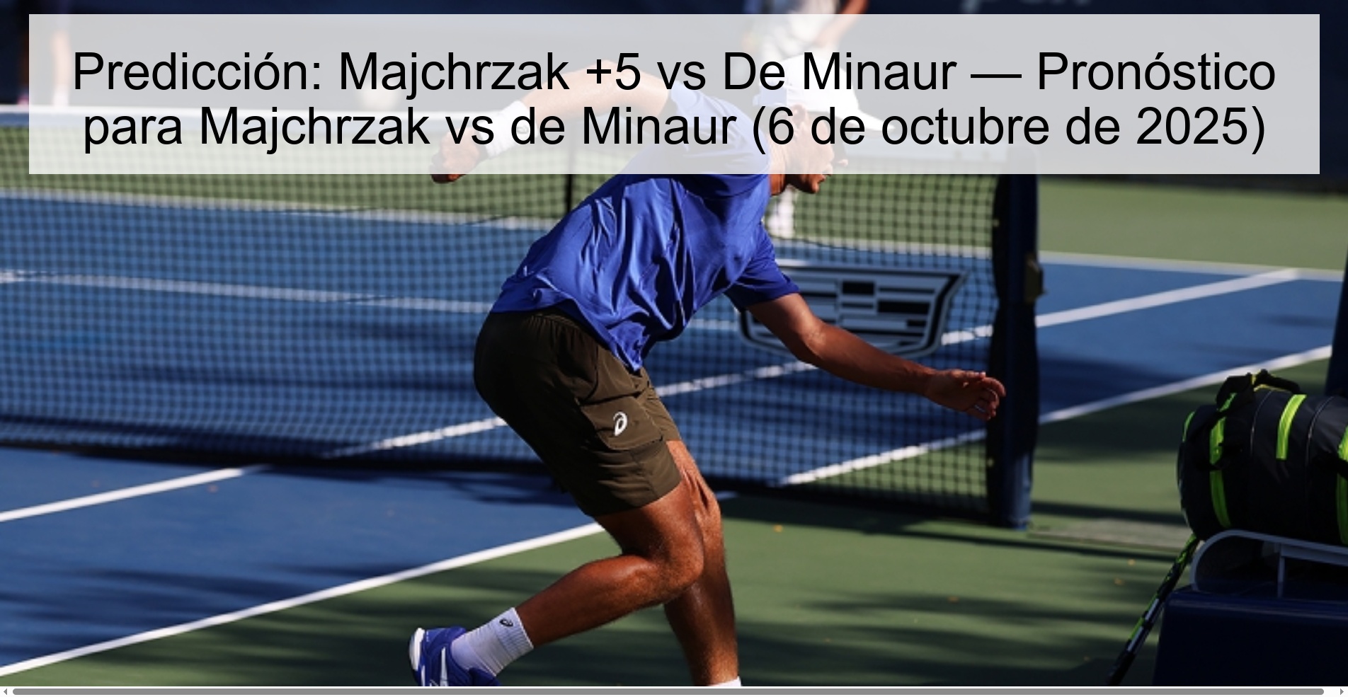 Predicción: Majchrzak +5 vs De Minaur — Pronóstico para Majchrzak vs de Minaur (6 de octubre de 2025) 1 309171
