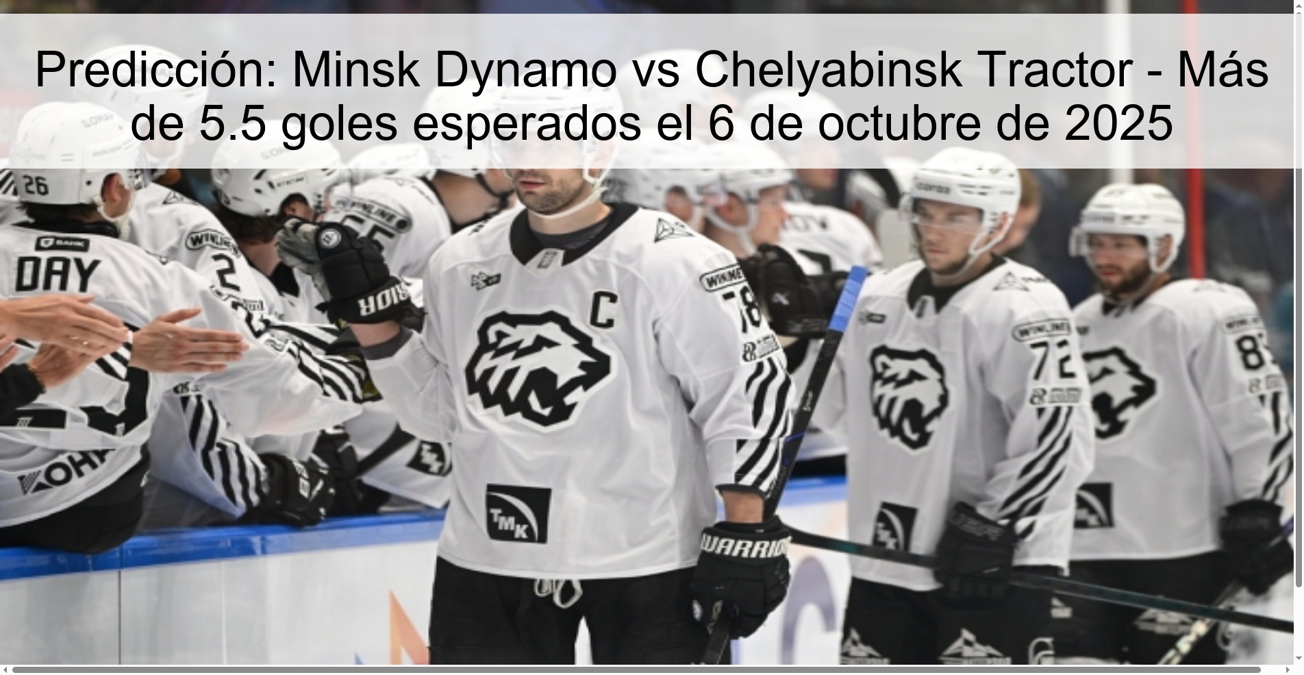 Prediction: Minsk Dynamo vs Chelyabinsk Tractor - More than 5.5 goals expected on October 6, 2025 1 Prediction: Minsk Dynamo vs Chelyabinsk Tractor - More than 5.5 goals expected on October 6, 2025