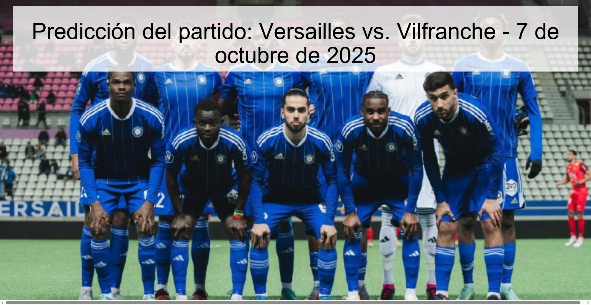 Party prediction: Versailles vs. VilFranche - October 7, 2025