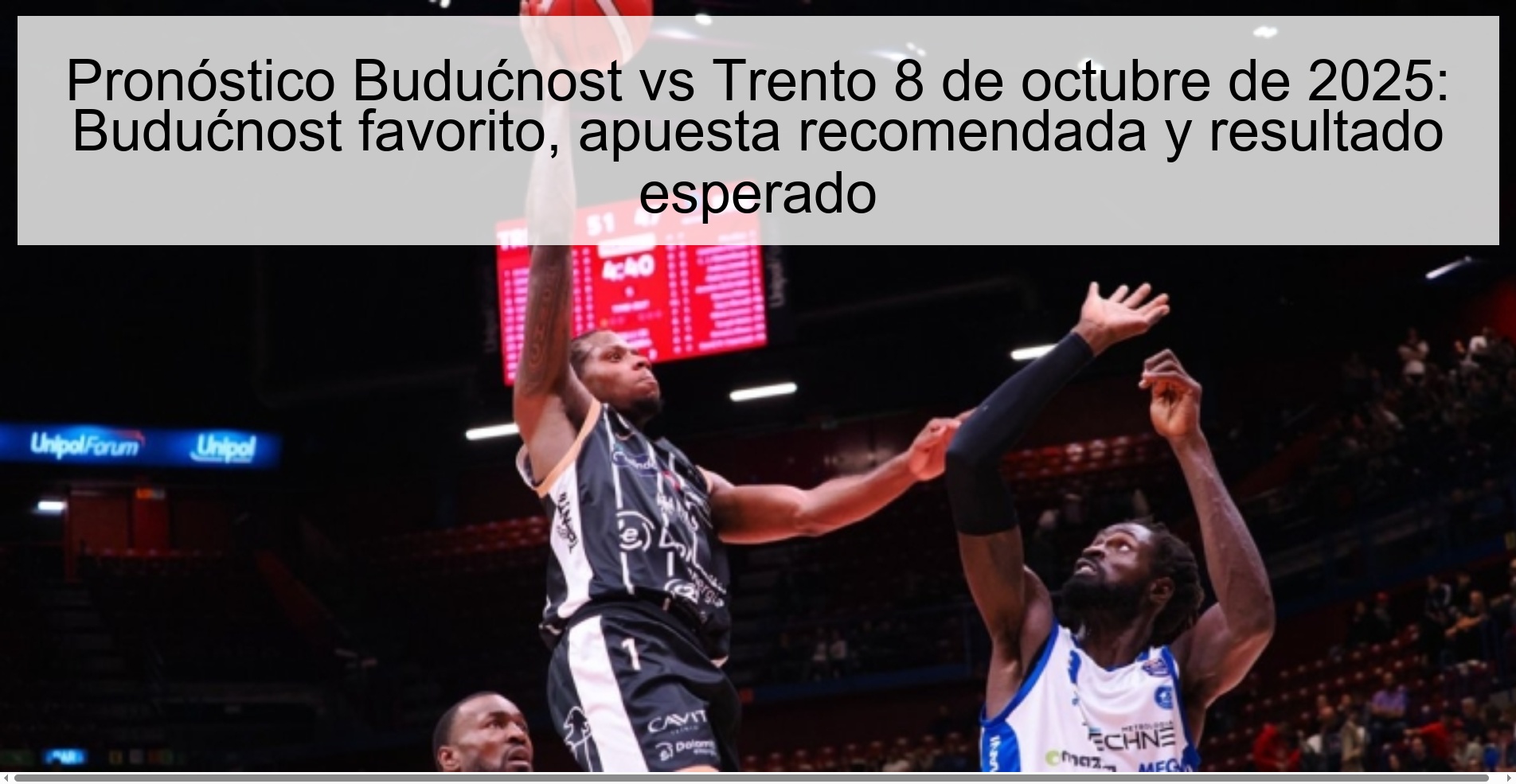 Pronóstico Budućnost vs Trento 8 de octubre de 2025: Budućnost favorito, apuesta recomendada y resultado esperado 1 Pronóstico Budućnost vs Trento 8 de octubre de 2025: Budućnost favorito, apuesta recomendada y resultado esperado
