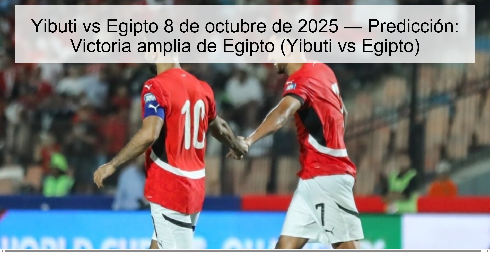 Djibouti vs Egypt October 8, 2025 — Prediction: Large victory for Egypt (Djibouti vs Egypt)