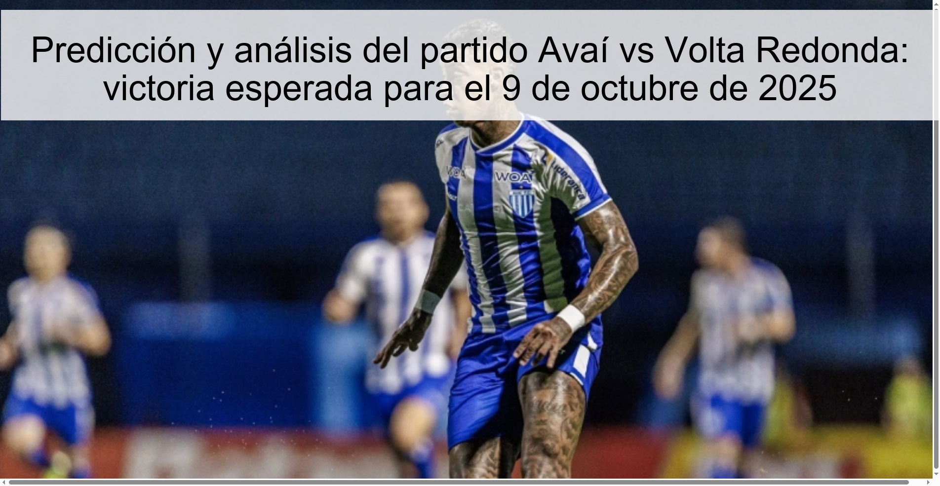 Predicción y análisis del partido Avaí vs Volta Redonda: victoria esperada para el 9 de octubre de 2025 1 310134