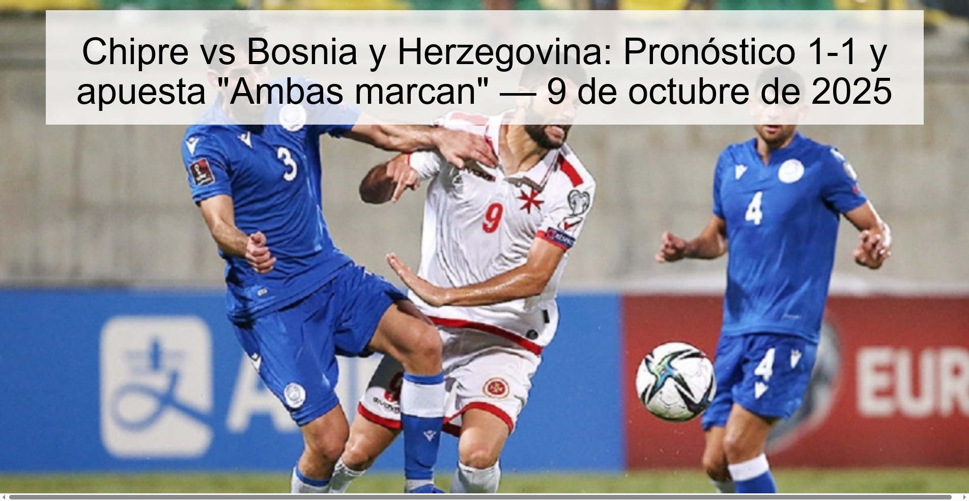 Cyprus vs Bosnia and Herzegovina: 1-1 Prediction and “Both Score” Bet — October 9, 2025 1 310264