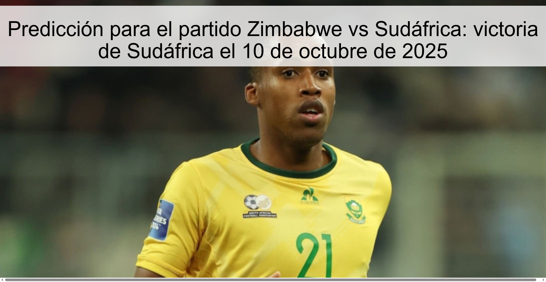 Predicción para el partido Zimbabwe vs Sudáfrica: victoria de Sudáfrica el 10 de octubre de 2025 1 Predicción para el partido Zimbabwe vs Sudáfrica: victoria de Sudáfrica el 10 de octubre de 2025