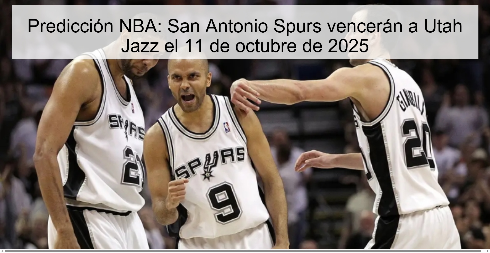 NBA Prediction: San Antonio Spurs will beat Utah Jazz on October 11, 2025