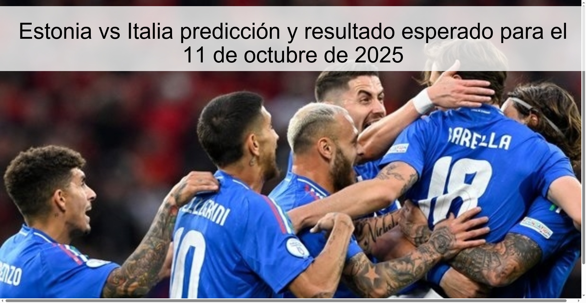 Estonia vs Italy prediction and expected result for October 11, 2025
