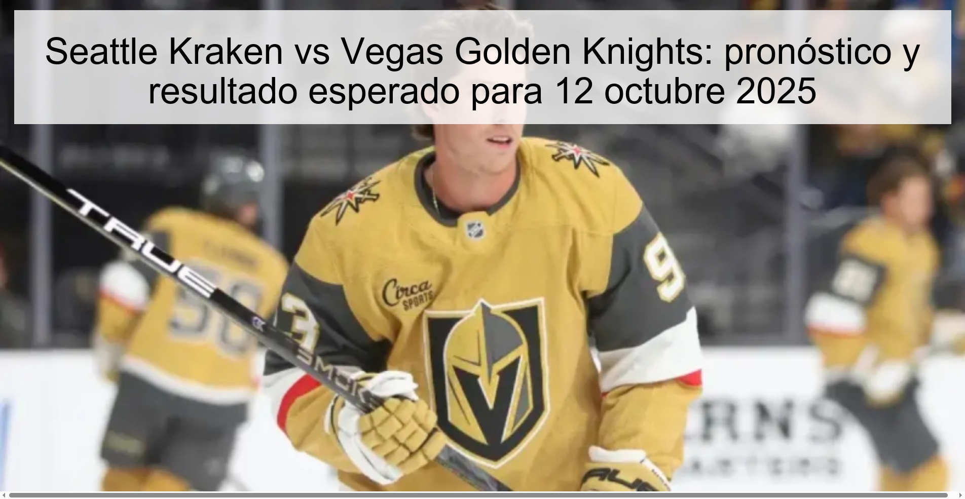 Seattle Kraken vs Vegas Golden Knights: pronóstico y resultado esperado para 12 octubre 2025 1 311286