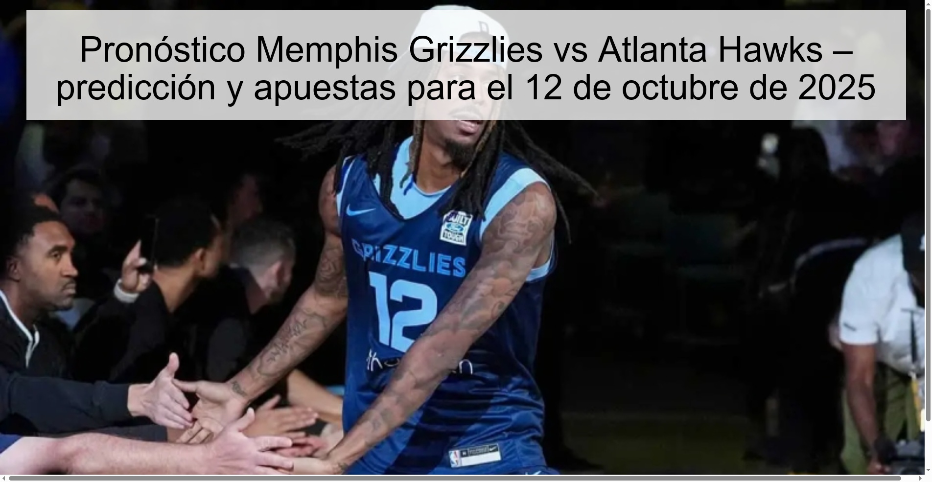 Memphis Grizzlies vs Atlanta Hawks Prediction – prediction and bets for October 12, 2025 1 311375