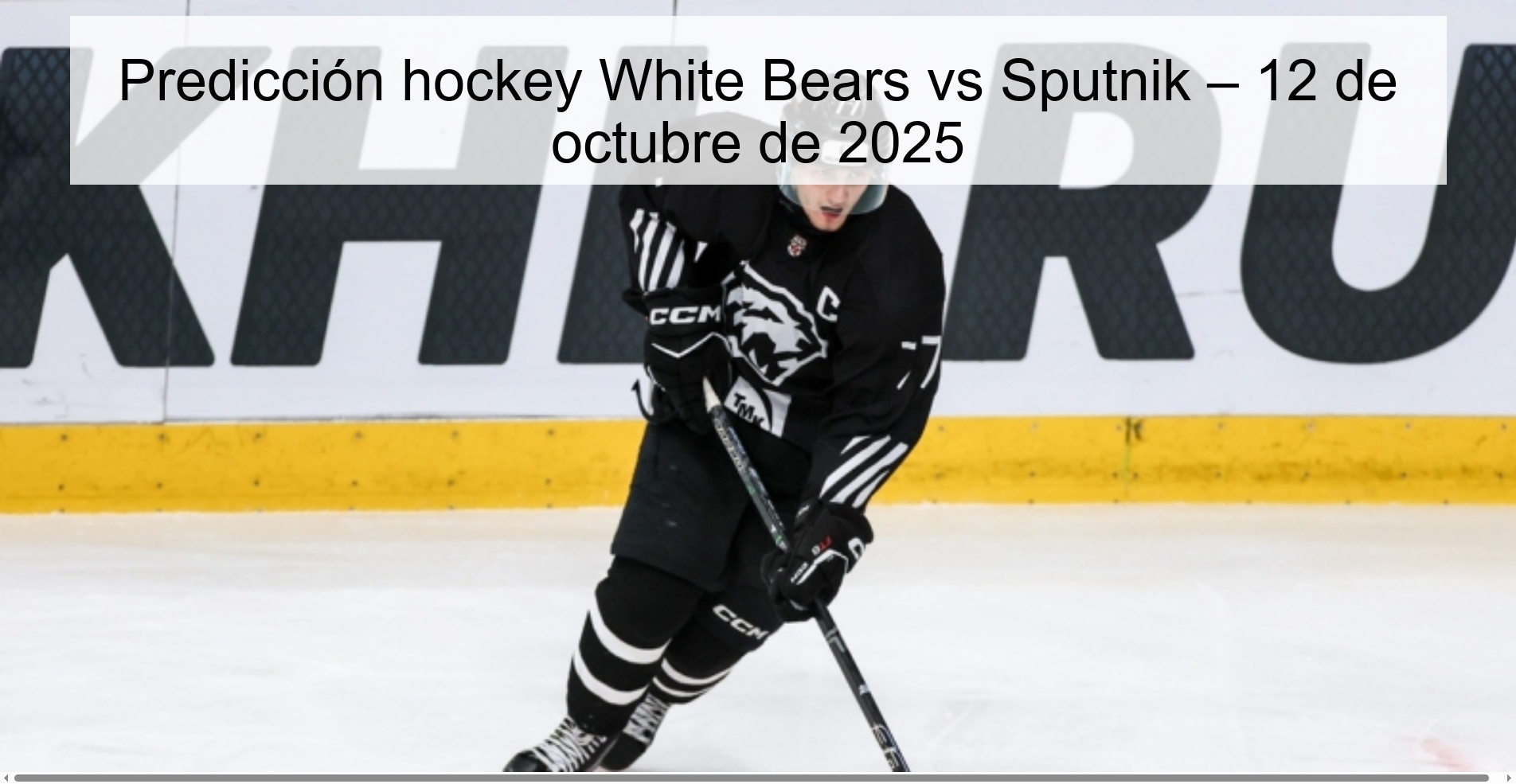 White Bears vs Sputnik hockey prediction – October 12, 2025 1 311511