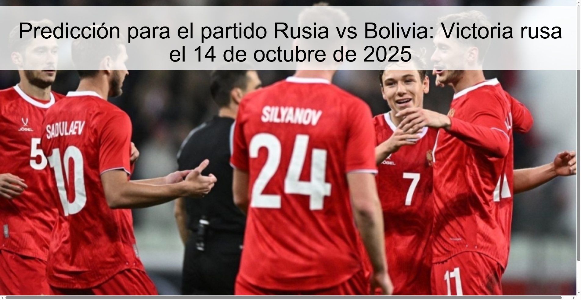 Predicción para el partido Rusia vs Bolivia: Victoria rusa el 14 de octubre de 2025 1 311751