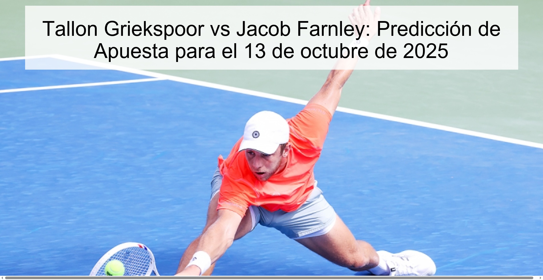 Tallon Griekspoor vs Jacob Farnley: Betting Prediction for October 13, 2025