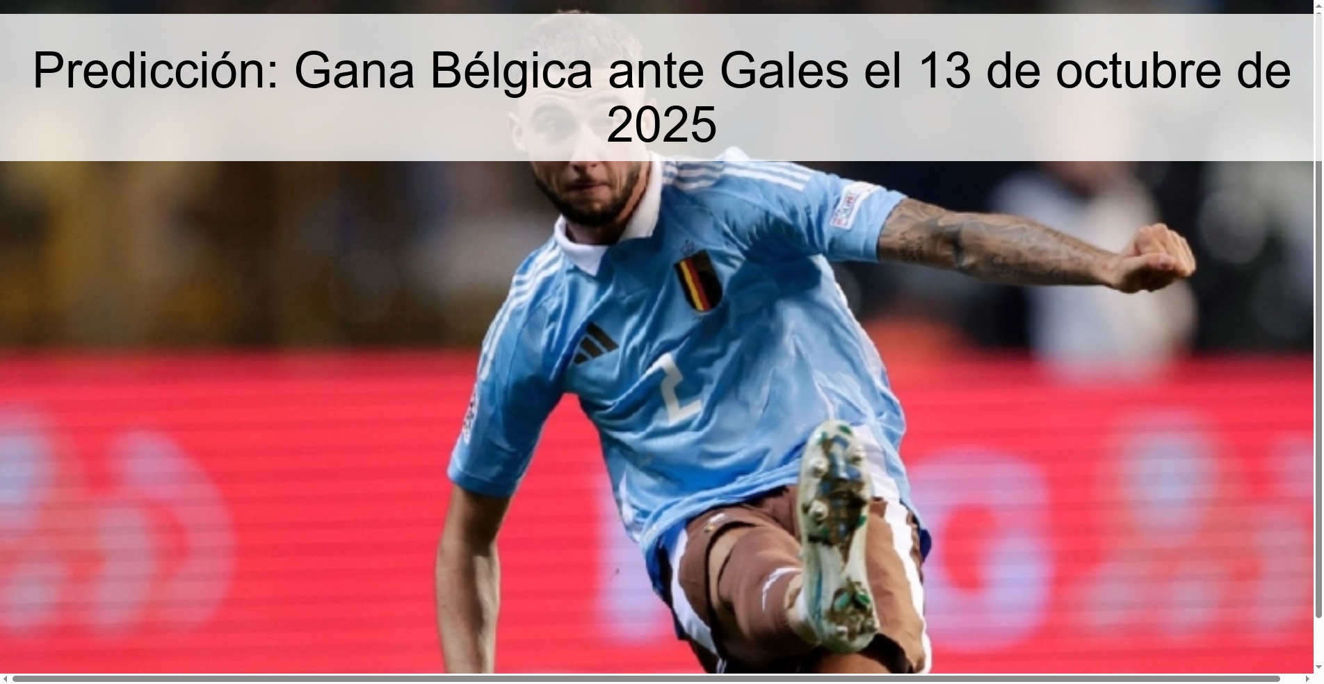 Prediction: Belgium wins against Wales on October 13, 2025 1 311866