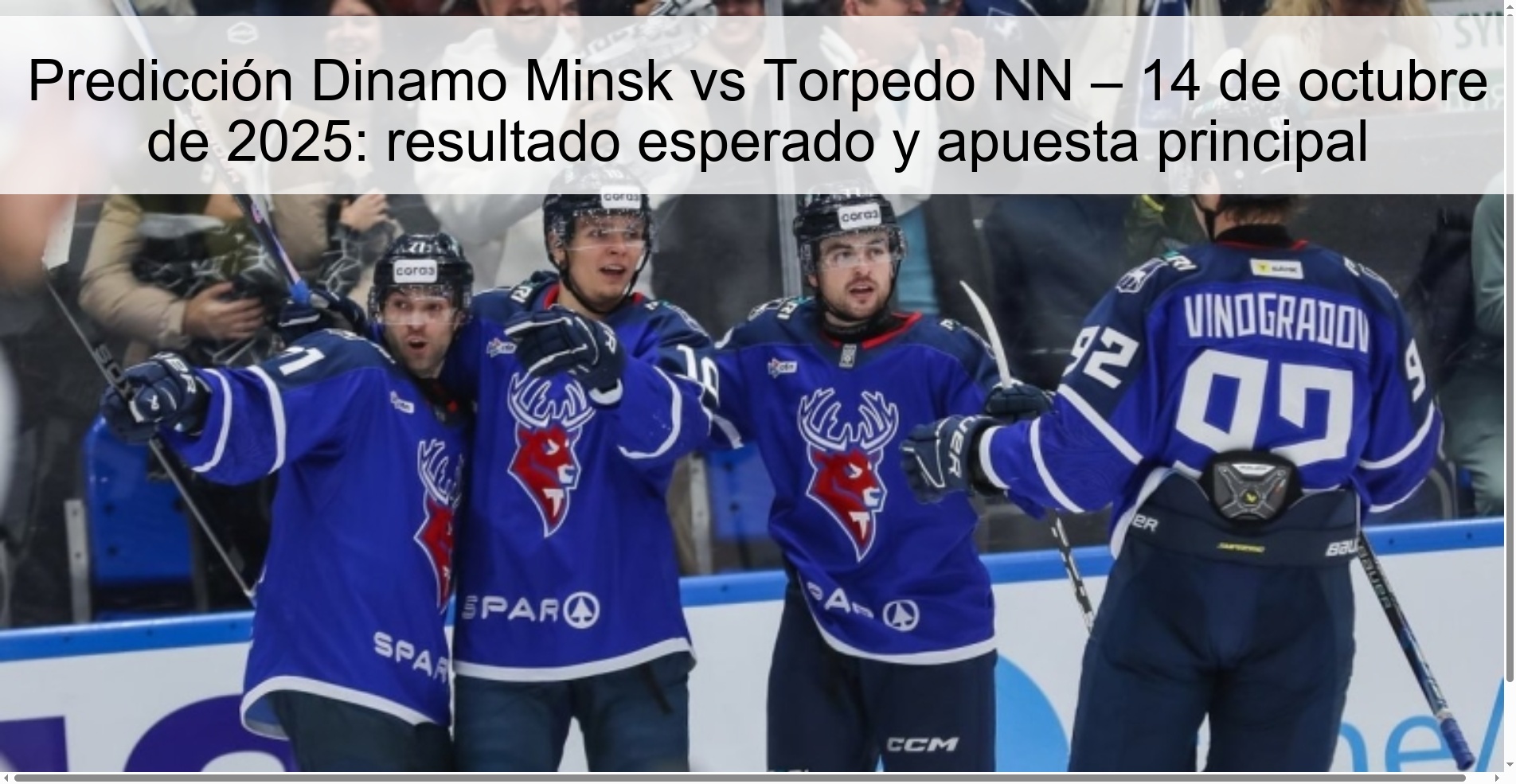 Dinamo Minsk vs Torpedo NN Prediction – October 14, 2025: Expected result and main bet