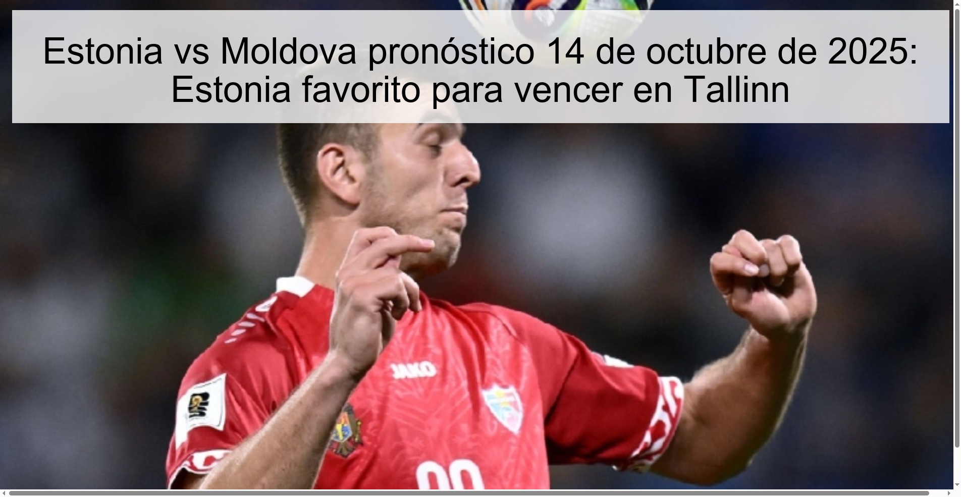 Estonia vs Moldova pronóstico 14 de octubre de 2025: Estonia favorito para vencer en Tallinn 1 312172