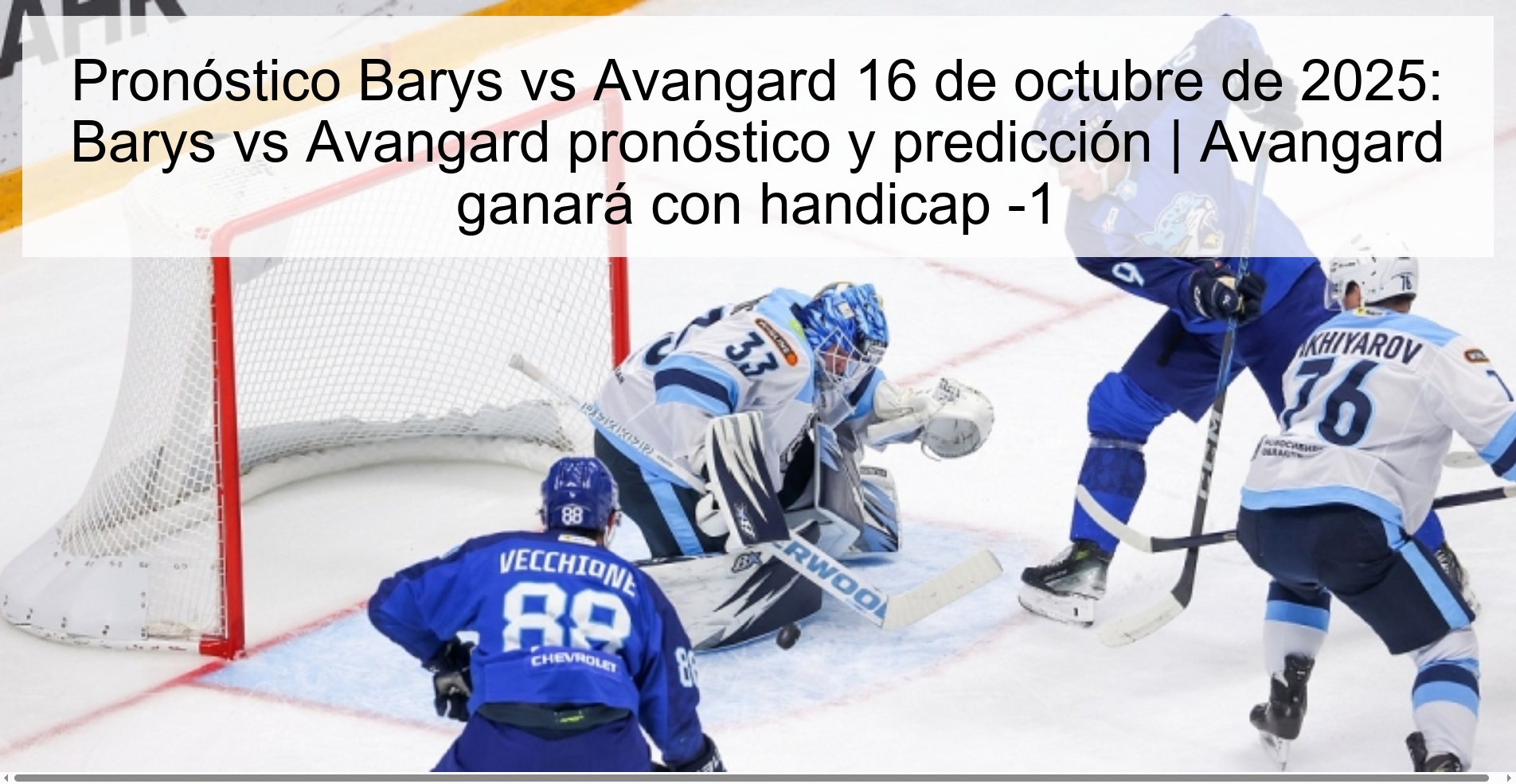 Barys vs Avangard Prediction October 16, 2025: Barys vs Avangard tip and prediction | Avangard will win with a -1 handicap