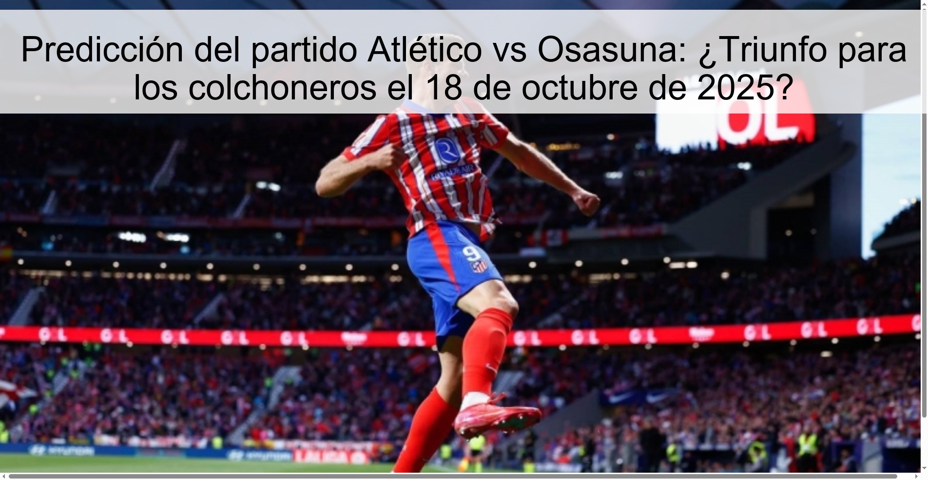 Atlético vs Osasuna match prediction: Triumph for the colchoneros on October 18, 2025?