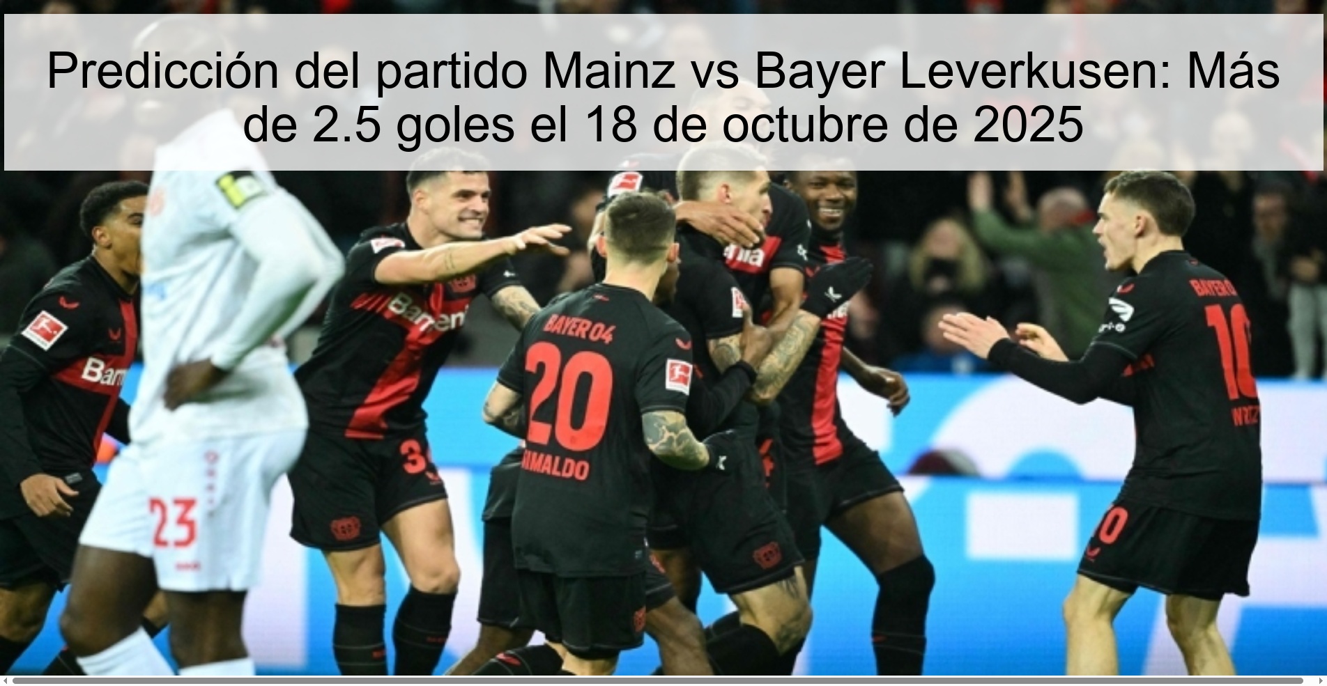Mainz vs Bayer Leverkusen match prediction: Over 2.5 goals on October 18, 2025
