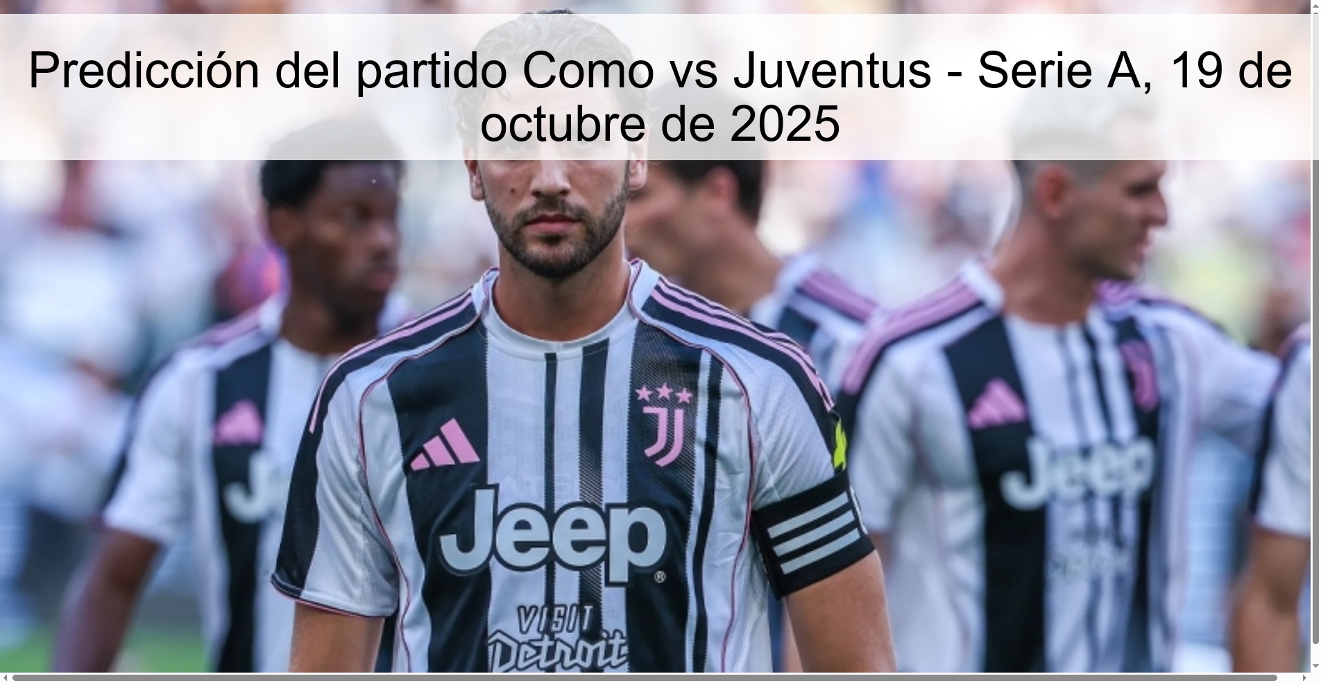 Predicción del partido Como vs Juventus - Serie A, 19 de octubre de 2025