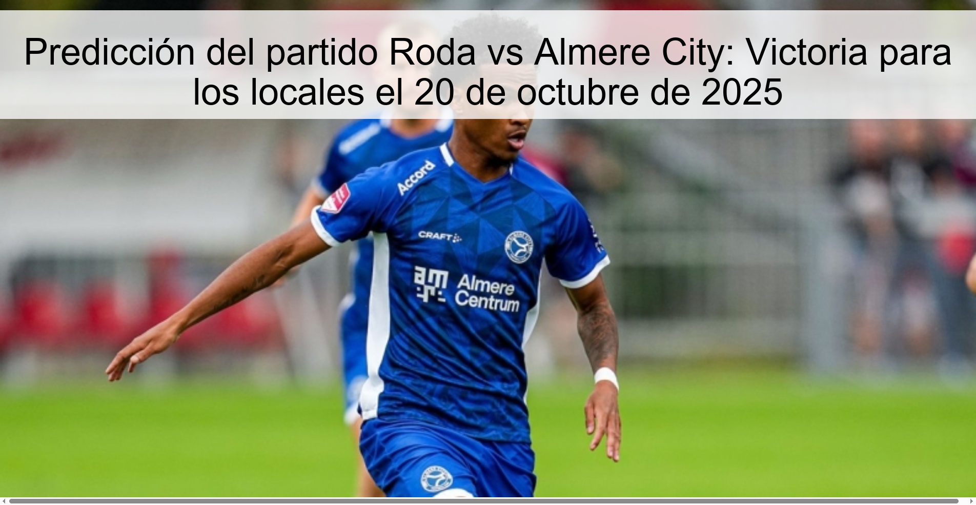 Roda vs Almere City match prediction: Victory for the locals on October 20, 2025 1 314319