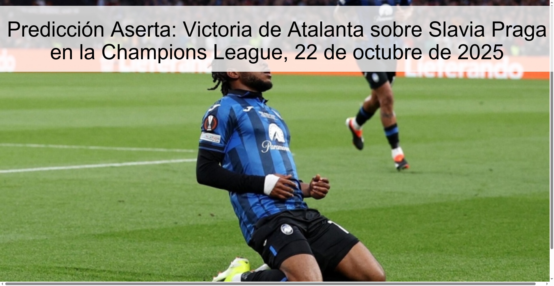 Aserta Prediction: Atalanta's victory over Slavia Prague in the Champions League, October 22, 2025 1 314573