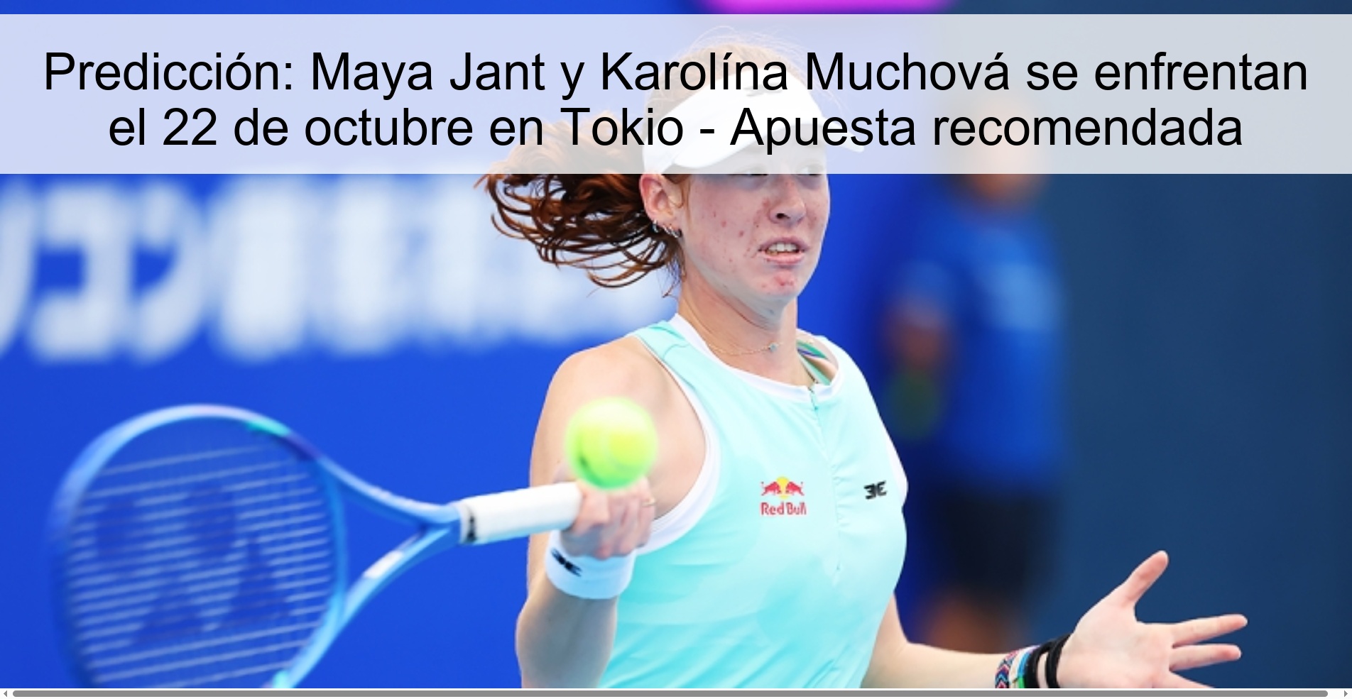 Prediction: Maya Jant and Karolína Muchová face each other on October 22 in Tokyo - Recommended bet 1 314856