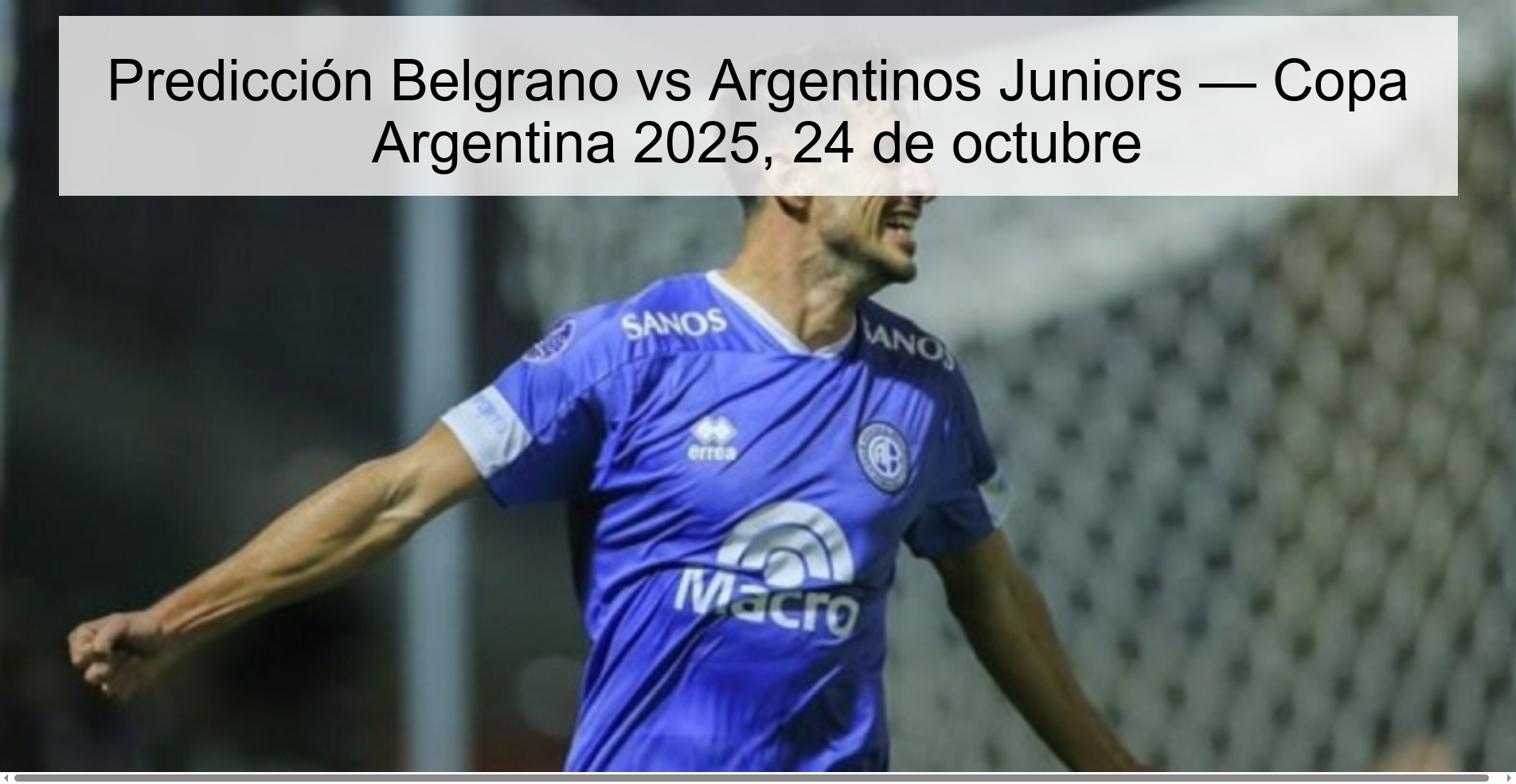 Predicción Belgrano vs Argentinos Juniors — Copa Argentina 2025, 24 de octubre 1 315539