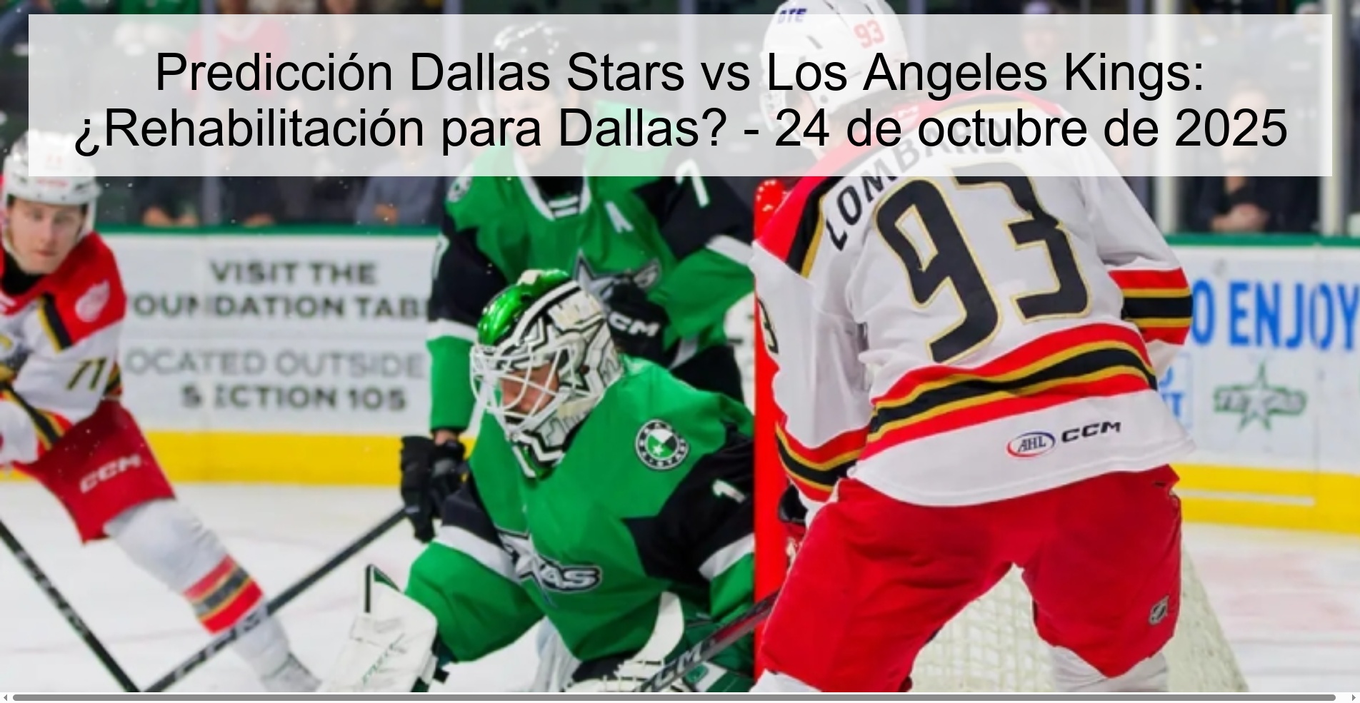 Dallas Stars vs Los Angeles Kings Prediction: Rehab for Dallas? - October 24, 2025
