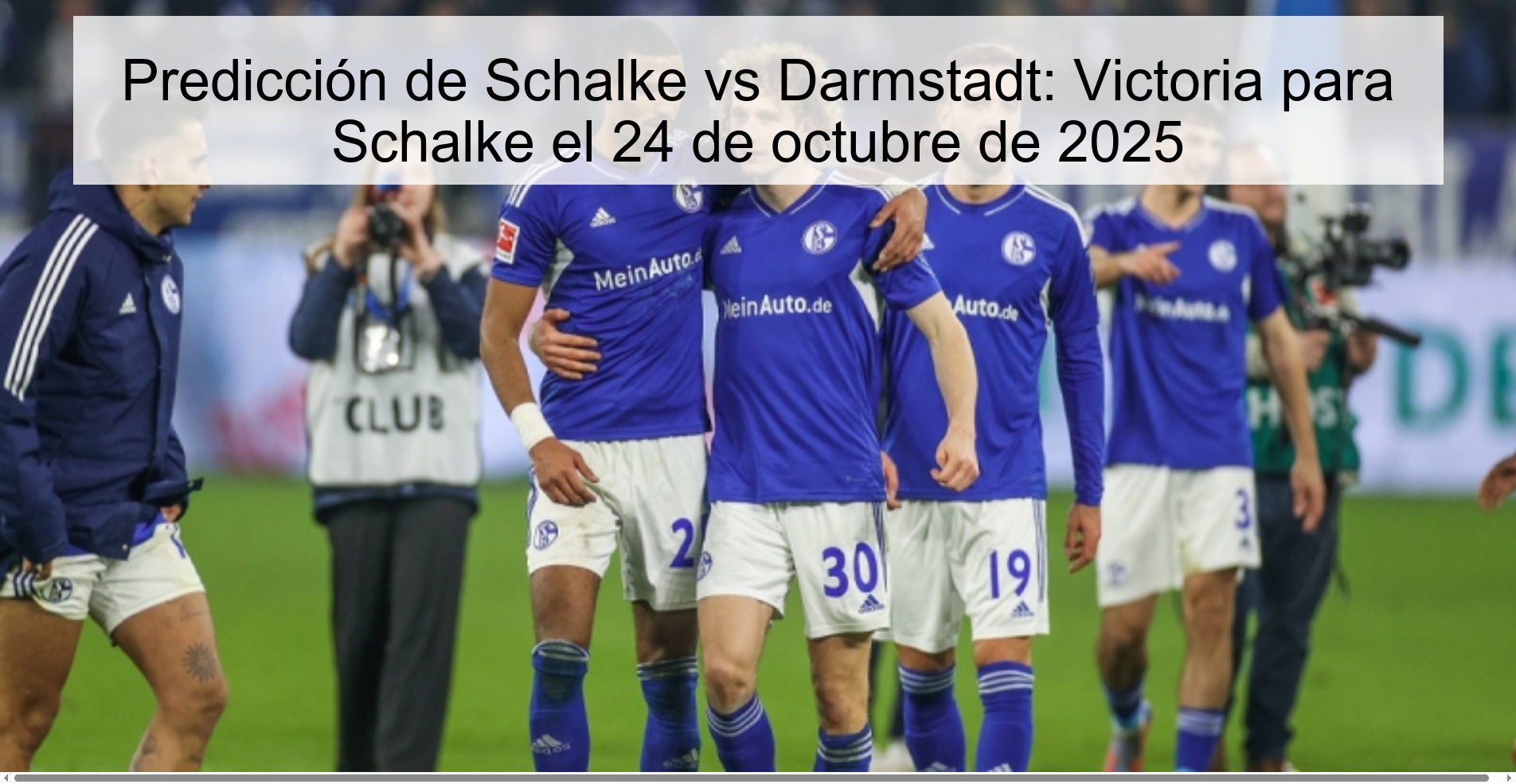 Schalke vs Darmstadt prediction: Win for Schalke on October 24, 2025