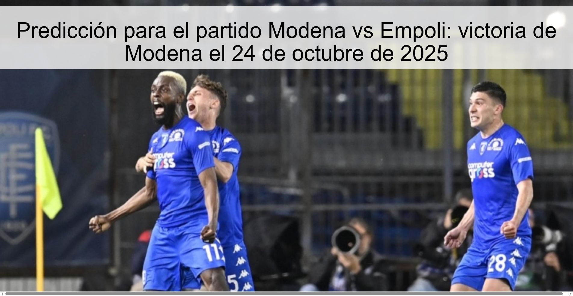 Prediction for the Modena vs Empoli match: Modena win on October 24, 2025