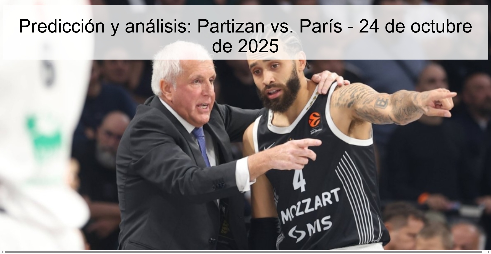 Prediction and analysis: Partizan vs. Paris - October 24, 2025